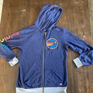 Aviator Nation Navy Zip-Up sweatshirt size XL New